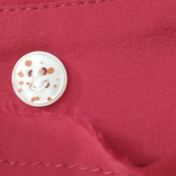 Arias 100%silk red blouse size small - Picture 3 of 12